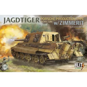   Takom - Jagdtiger Porsche Production Type Sd.Kfz.186 W/Zimmerit tank makett
