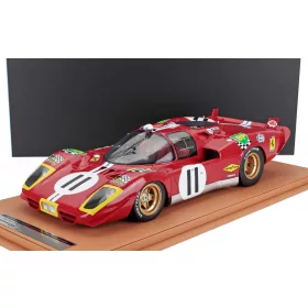   Tecnomodel - FERRARI 512S 5.0L V12 TEAM NORTH AMERICAN RACING N.A.R.T. N 11 4th 24h LE MANS 1970 SAM POSEY - RONNIE BUCKNUM WITH SHOWCASE RED