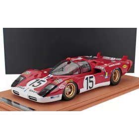   Tecnomodel - FERRARI 512S 5.0L V12 TEAM SCUDERIA FILIPINETTI N 15 24h LE MANS 1970 MIKE PARKES - HERBERT MULLER WITH SHOWCASE RED
