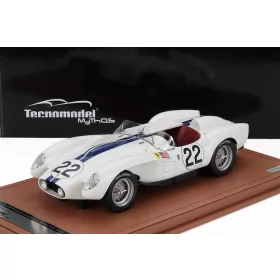   Tecnomodel - FERRARI 250TR 3.0L V12 PONTOON FENDER TESTAROSSA SPIDER TEAM ED HUGUS N 22 24h LE MANS 1958 ED HUGUS - RAY ERNIE ERICKSON WHITE BLUE