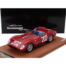   Tecnomodel - FERRARI 250TR TESTAROSSA 3.0L V12 SPIDER N 202 TARGA FLORIO 1960 CLIFF ALLISON - RICHIE GINTHER - GIULIO CABIANCA RED