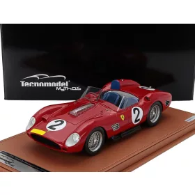   Tecnomodel - FERRARI 250TR TESTAROSSA 3.0L V12 SPIDER TEAM SCUDERIA FERRARI SPA N 2 3rd 1000km NURBURGRING 1960 CLIFF ALLISON - WILLY MAIRESSE - PHIL HILL RED