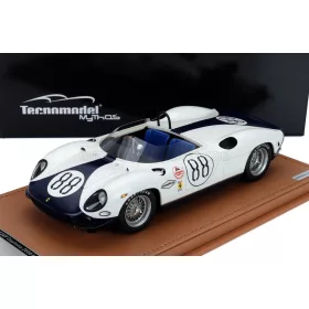   Tecnomodel - FERRARI 330P 4.0L V12 TEAM N.A.R.T. NORTH AMERICAN RACING N 88 2000km DAYTONA 1965 DAVID PIPER - MIKE HENSGEN WHITE BLUE