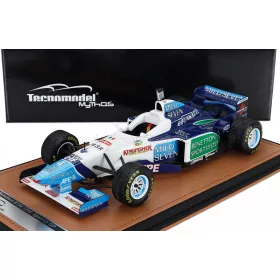   Tecnomodel - BENETTON F1  B196 TEAM RENAULT MILD SEVEN N 4 SPANISH GP RAIN TIRES 1996 GERHARD BERGER WHITE LIGHT BLUE GREEN