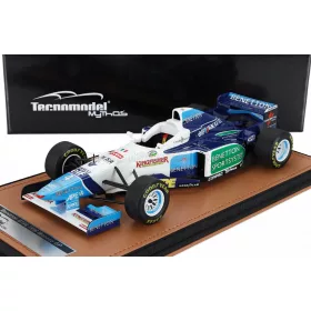  Tecnomodel - BENETTON F1  B196 TEAM RENAULT MILD SEVEN N 4 MONACO GP 1996 GERHARD BERGER WHITE LIGHT BLUE GREEN