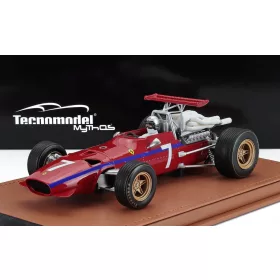   Tecnomodel - FERRARI F1  312 SCUDERIA FERRARI N 7 WATKINS GLEN GP (with pilot figure) 1968 DEREK BELL RED