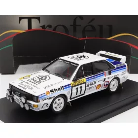   Trofeu - AUDI QUATTRO (night version) N 11 RALLY 1000 LAKES 1985 L.LAMPI - P.KUUKKALA WHITE LIGHT BLUE
