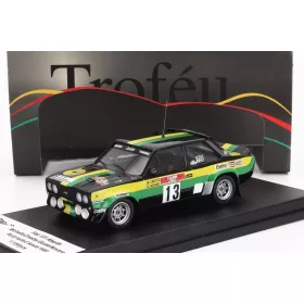   Trofeu - FIAT 131 ABARTH (night version) N 13 RALLY VALLE D'AOSTA 1980 M.CINOTTO - G.NOVARO BLACK YELLOW GREEN
