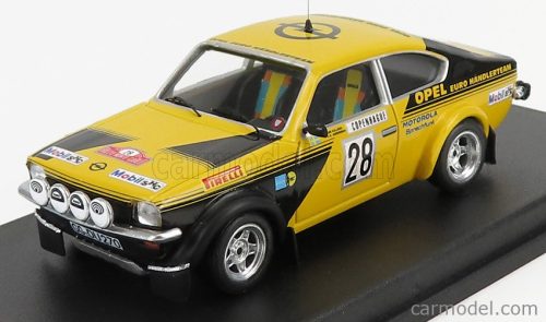 Trofeu - Opel Kadett Gt/E N 28 Rally Montecarlo 1976 A.Kullang - J.Andersson Yellow Black