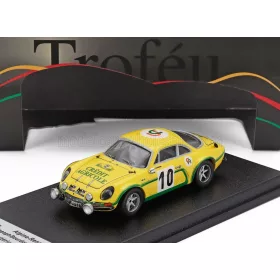   Trofeu - RENAULT ALPINE A110 1800 (night version) N 10 WINNER RALLY CRITERIUM DE LA COTE FLEURIE 1974 JOSEPH BOURDON - JACQUES MOUTARD YELLOW