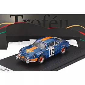   Trofeu - RENAULT ALPINE A110 (night version) N 12 3rd RALLY COTE FLEURIE 1977 GUILLAUME DE SAINT PIERRE - REGINE PLESSY BLUE ORANGE