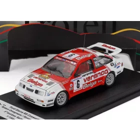   Trofeu - FORD ENGLAND SIERRA RS COSWORTH N 6 RALLY ANTIBES 1987 ROBERT DROOGMANS - RONNY JOOSTEN RED WHITE
