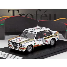   Trofeu - FIAT 131 ABARTH N 11 8th RALLY ACROPOLI 1980 ATILLIO BETTEGA - ARNALDO BERNACCHINI WHITE BLACK WHITE