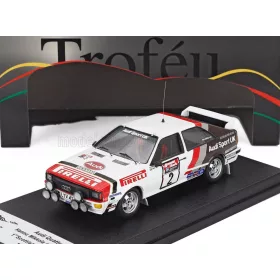   Trofeu - AUDI QUATTRO (night version) N 2 WINNER RALLY SCOTTISH 1982 HANNU MIKKOLA - ARNE HERTZ WHITE RED