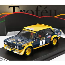   Trofeu - FIAT 131 ABARTH OLIO FIAT N 1 WINNER RALLY NEW ZEALAND (AFTER FRONT DAMAGE) 1977 F.BACCHELLI - F.ROSSETTI YELLOW BLUE