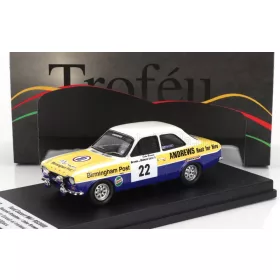   Trofeu - FORD ENGLAND ESCORT MKI RS2000 (night version) N 22 RALLY CIRCUIT OF IRELAND 1975 RUSSELL BROOKES - JOHN BROWN   YELLOW BLUE