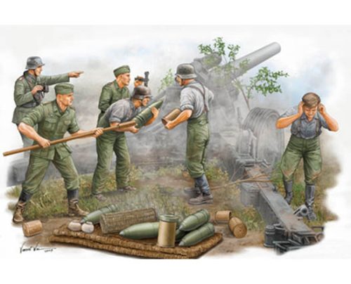Trumpeter - German Field Howitzer Gun Crew On Firing