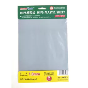   Trumpeter - 1.0 mm Hips Plastic Sheet A4 Size (210 mm x 300 mm 2 pcs)