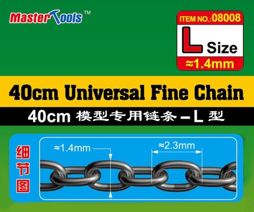 Trumpeter Master Tools - 40 cm Universal Fine Chain L Size 1.4 mm x 2.3 mm