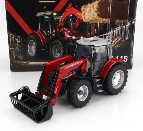 Universal Hobbies - MASSEY FERGUSON MF5S.115 TRACTOR WITH FRONT LOADER 2022 RED GREY