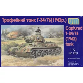 Unimodels - T-34-76 WW2 captured tank  1942 tank makett