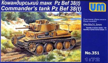 Unimodels - Pz Bef 38 (t) Commanders Tank