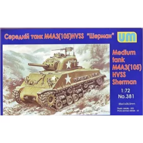 Unimodels - Medium tank M4A3(105) HVSS tank makett