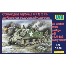   Unimodels - M7 howitzer motor carriage with a 9 75-inch heavy mortar harcjármű makett