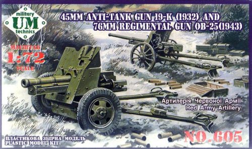 Unimodels - 45mm Antitank gun 19-K (1932) and 76mm Regimental gun OB-25 (1943)