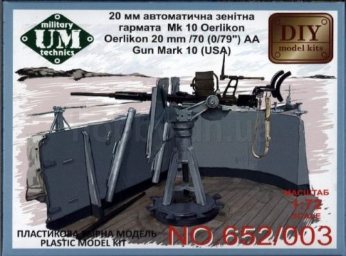 Unimodels - Oerlikon 22mm/70 (0,79'') AA gun mark 10