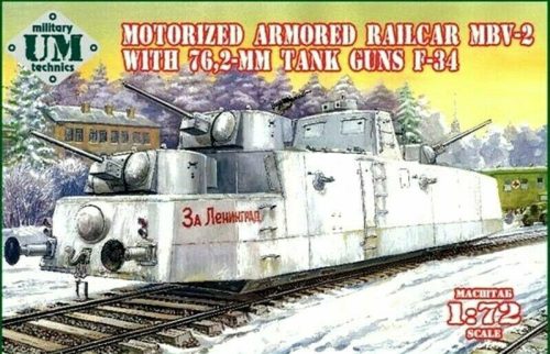 Unimodell - MBV-2 motorized armored railcar w.76,2mm Tank guns F-34