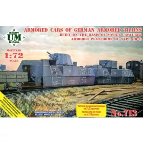   Unimodels - Armored platforms (Soviet trophies) of German armored trains vonat makett