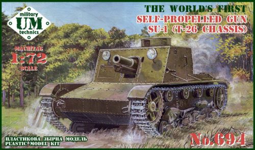 Unimodels - SU-1 (T-26 chassis) self-propelled gun, rubber tracks