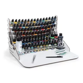   Vallejo - Paint display and work station with vertical storage 50 x 37 x 29,5 cm