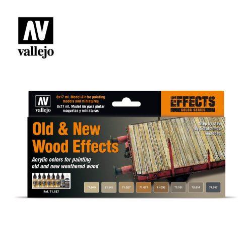 Vallejo - Model Air - Old And New Wood Effects by Scratchmod Paint set