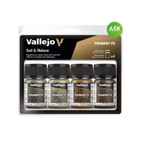 Vallejo - Pigment FX: Soil & Nature (4 x 35 ml pigments set)