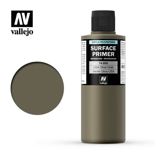 Vallejo - Surface Primer - U.S. Olive Drab 200 ml.