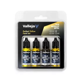 Vallejo - True Metallic Metal: Radiant Yellow Paint Set (4)