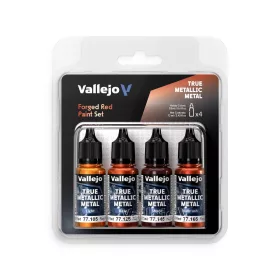 Vallejo - True Metallic Metal: Forged Red Paint Set (4)