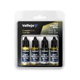 Vallejo - True Metallic Metal: Greenish Gold Paint Set (4)
