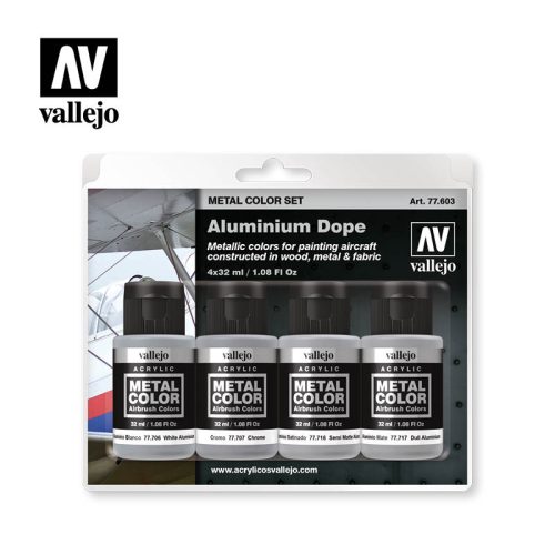 Vallejo - Metal Color - Aluminium Dope Paint set