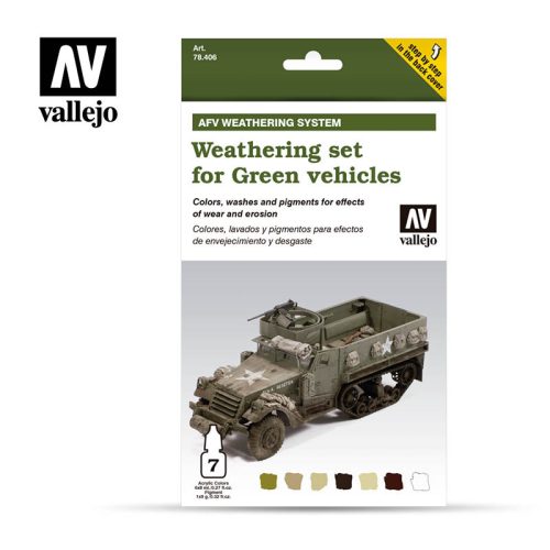 Vallejo - Model Air - Weathering For Green Vehicles Paint set