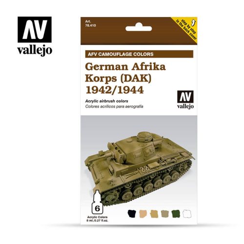 Vallejo - Model Air - AFV German Afrika Korps 1942/44 (DAK) Paint set