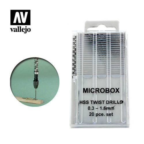 Vallejo - Tools - Microbox drill set 0.3-1.6mm