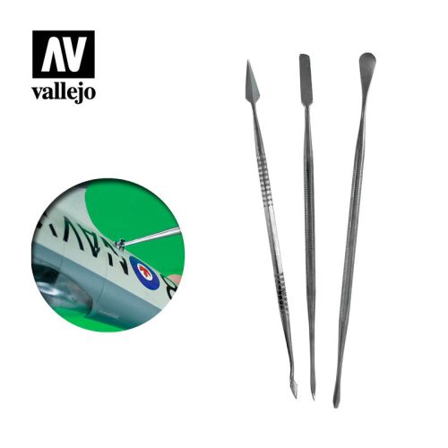 Vallejo - Tools - Set of 3 s/s Carvers
