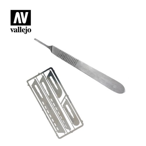 Vallejo - Tools - Saw set #1 with scalpel handle #4