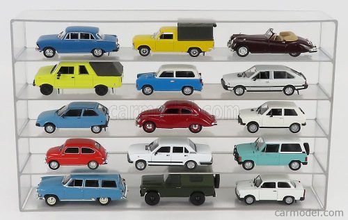 Vetrina Display Box - Accessories Espositore Aperto - For Auto 1/43 1/64 - Cars Not Included - Lungh.Lenght Cm 36.8 X Largh.Width Cm 6.7 X Alt.Height Cm 24.3 (Altezza Utile Tra I Ripiani Cm 4.5 Inner Height Among Shelves) 
