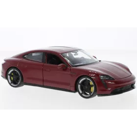 Welly - Porsche Taycan Turbo S dark red