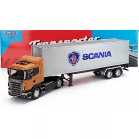   Welly - SCANIA R730 V8 TRACTOR TRUCK CASSONATO 2011 ORANGE SILVER
