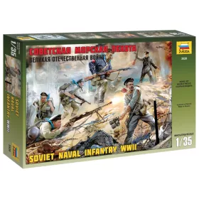 Zvezda - Soviet Naval Infantry Wwii (3520) figura makett